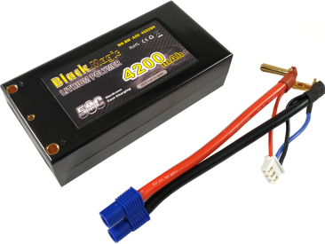 Black Magic LiPol Car 7.4V 4200mAh 50C Short EC3