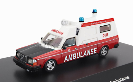 Bos-models Volvo 265 (base 244) Ambulance Van 1976 1:87 Červená Bílá Černá