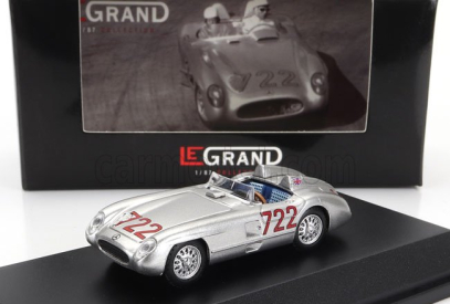 Brekina plast Mercedes benz 300 Slr Spider N 722 Winner Mille Miglia 1955 Stirling Moss - Denis Jenkinson 1:87 Silver