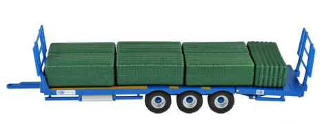 Britains Accessories Trailer - Bale Throw Wagon - Carrello Trasporto Fieno 1:32 Modré Dřevo