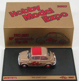 Brumm prom Fiat 500d 1960 - Hobby Model Expo 2007 1:43 Gold Met