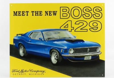 Edicola Accessories Metal Plate - Ford Mustang Boss 429 1:1 Žlutá Modrá