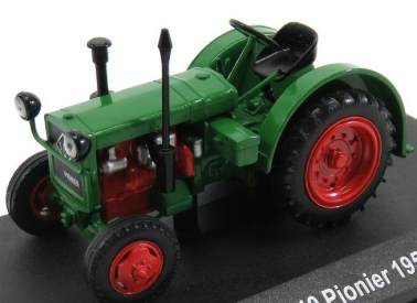 Edicola IFA Rs 01/40 Pioner Tractor 1950 - Con Vetrina - With Showcase 1:43 Zelená Červená