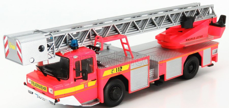 Edicola Iveco Magirus Dla-k 23-12 Scala Ladder Truck Germany 2003 1:43 Červená Stříbrná