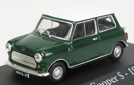 Edicola Mini Cooper S 1967 - Con Vetrina - With Showcase 1:43 Zelená Bílá