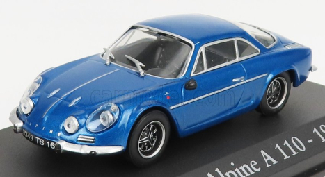 Edicola Renault Alpine A110 1969 - Black Wheels - Con Vetrina - With Showcase 1:43 Blue Met