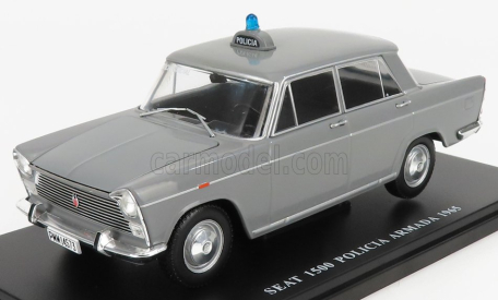 Edicola Seat fiat 1500 Servicio Oficial Madrid Policia Armada 1965 1:24, šedá