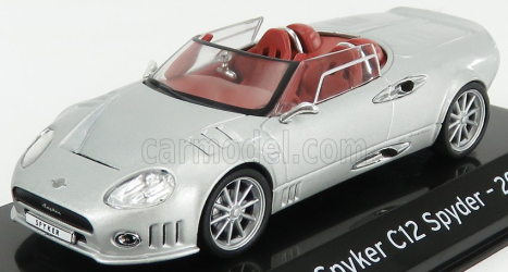 Edicola Spyker C12 Spyder 2008 - Con Vetrina - With Showcase 1:43 Silver