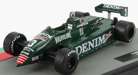 Edicola Tyrrell F1  011 Denim N 3 Season 1982 Michele Alboreto 1:43 Zelená