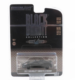 Greenlight Chevrolet Corvette Stingray 2021 - Black Bandit 1:64 Black