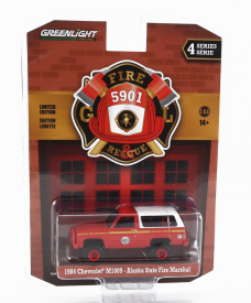 Greenlight Chevrolet M1009 Alaska State Fire Engine 1984 1:64 Červená Bílá