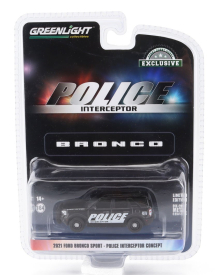 Greenlight Ford usa Bronco Sport Police Interceptor 2021 1:64 Black