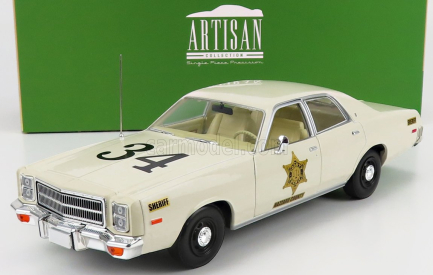 Greenlight Plymouth Fury Hazzard Police Hazzard County 1977 1:18 Bílá