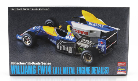 Hasegawa Williams F1 Fw14b Renault N 5 World Champion Season 1992 Nigel Mansell - All Metal Engine Datails 1:24 /