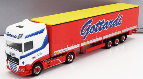 Herpa DAF Xf480 Truck Telonato Gottardi Transports 2017 1:87 Bílá Červená