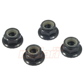 Hliníkové matice kol 5mm Lock Nut 4ks - Černé