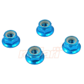 Hliníkové matice kol 5mm Lock Nut 4ks - Modré