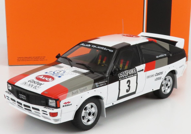 Ixo-models Audi Quattro N 3 Rally 1000 Lakes 1982 H.mikkola - A.hertz 1:18 Bílá Šedá Červená