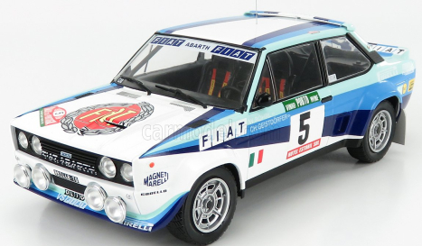 Ixo-models Fiat 131 Abarth Team Fiat Works (night Version) N 5 1:18, bílomodrá