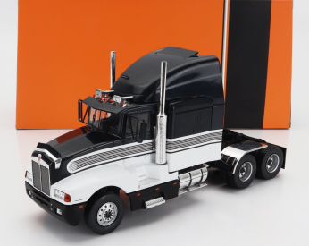 Ixo-models Kenworth T600a Tractor Truck 3-assi 1986 1:43 Černá Bílá