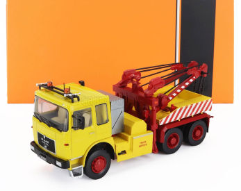 Ixo-models MAN F8 26.281 Tractor Truck 3-assi 1982 - Carro Attrezzi - Wrecker Road Service 1:43 Žlutá Červená