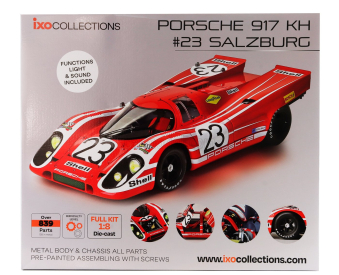 Ixo-models Porsche 917k 4.9l Team Salzburg N 23 Winner 24h Le Mans 1970 Hans Herrmann - Richard Attwood 1:8 Červená Bílá