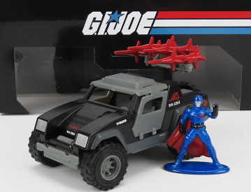 Jada Jeep Commander 1996 With G.i.joe Figure 1:32 Šedá Černá