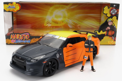 Jada Nissan Gt-r With Naruto Figure 2009 1:24 Šedo Oranžová