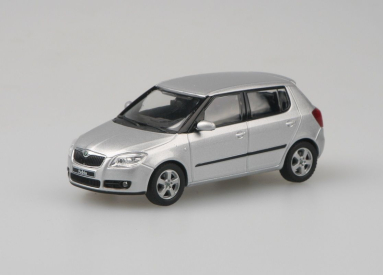 Abrex Škoda Fabia II (2006) 1:43 - Stříbrná Brilliant Metalíza