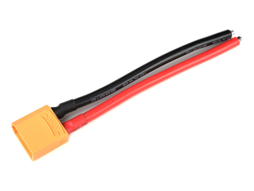 Konektor zlacený XT-90 přístroj s kabelem 10AWG 12cm