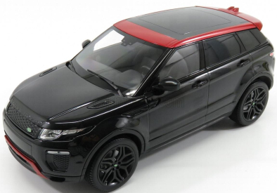 Kyosho Land rover Range Evoque 4-door Hse Dynamic Lux 2014 1:18 Santorini Černá S Červenou