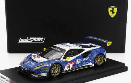 Looksmart Ferrari 488 Gt3 Evo 3.9l Turbo V8 Hella Pagid Racing One Gmbh Team N 14 24h Nurburgring 2022 Jeroen Bleekemolen - Christian Kohlhaas - Nick Foster - Jules Szymkowiak 1:43 Modrá Bílá