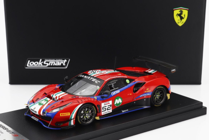 Looksmart Ferrari 488 Gt3 Evo Team Af Corse N 52 24h Spa 2023 Andrea Bertolini - Louis Machiels - Jef Machiels - Lilou Wadoux 1:43 Red