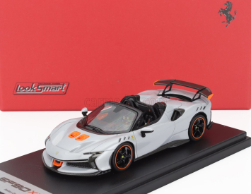 Looksmart Ferrari Sf90 Xx Stradale Spider 2024 1:43 Bianco Artico - Bílá Met Oranžová Černá