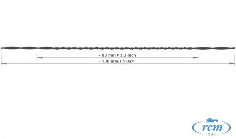 Lupenková pilka kulatá 2/0 jemné TORNADO na  dřevo,plast 130x0,8mm  46TPI, 12 ks