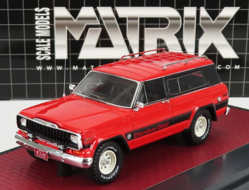 Matrix scale models Jeep Cherokee Chief Sj 4x4 1980 1:43 Red