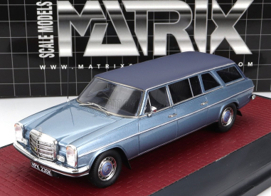 Matrix scale models Mercedes benz V114 Lwb Crayford Estate 1971 1:43 Světle Modrá Met