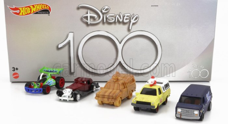 Mattel hot wheels Walt disney Set pěti modelů Disney 100. výročí 1:64