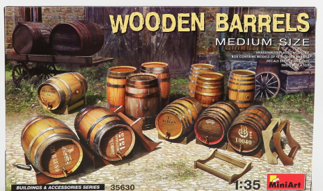 Miniart Accessories Botti Barili Di Legno - Wooden Barrels 1:35 /