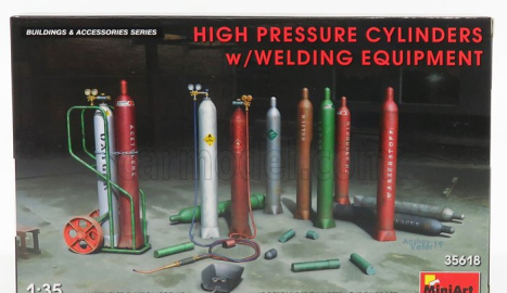 Miniart Accessories High Pressure Cylinders Welding Equipment 1:35 /