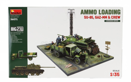 Miniart GAZ Set Ammo Loading Diorama - Truck With Tank Su-85 With Military Figures 1:35 /