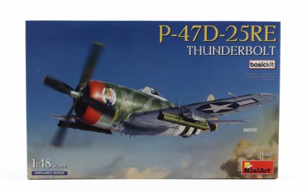 Miniart Republic aviation P-47d 25re Military Airplane 1942 1:48 /