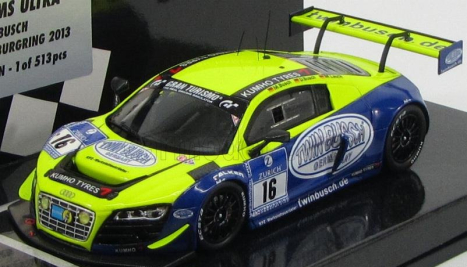 Minichamps Audi R8 Lms Ultra N 16 24h Adac Nurburgring 2013 Busch - Busch 1:43 Žlutá Modrá