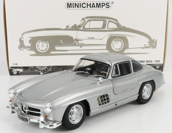 Minichamps Mercedes benz Sl-class 300sl Coupe Gullwing (w198) 1954 1:18 Silver