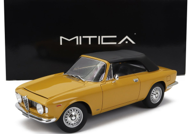 Mitica Alfa romeo Giulia 1600 Gtc Cabriolet Closed 1964 – Interior Black 1:18 Giallo Ochre - Žlutá