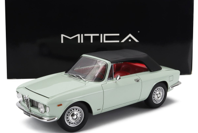 Mitica Alfa romeo Giulia 1600 Gtc Cabriolet Closed 1964 – Interior Red 1:18 Azzurro Spazio - Světle Modrá