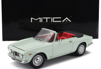 Mitica Alfa romeo Giulia 1600 Gtc Cabriolet Open 1964 – Interior Red 1:18 Azzurro Spazio - Světle Modrá