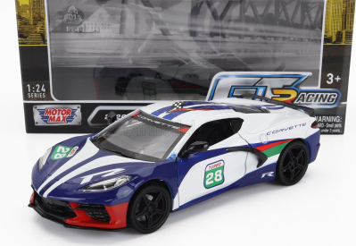 Motor-max Chevrolet Corvette C8 N 28 Racing 2020 1:24 Bílá Modrá