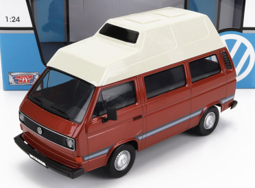 Motor-max Volkswagen T3 Camper Van High Roof 1983 1:24 Hnědá Bílá