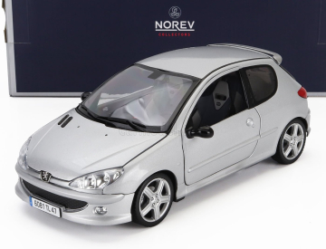 Norev Peugeot 206 Rc 2003 1:18 Hliníkové Stříbro